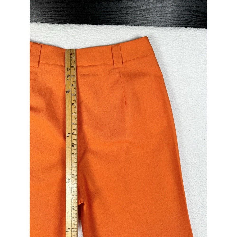 Commense Pleated Wide Leg Flare Linen Cotton Pants Orange - XL - 32x29 - Read - Picture 14 of 15